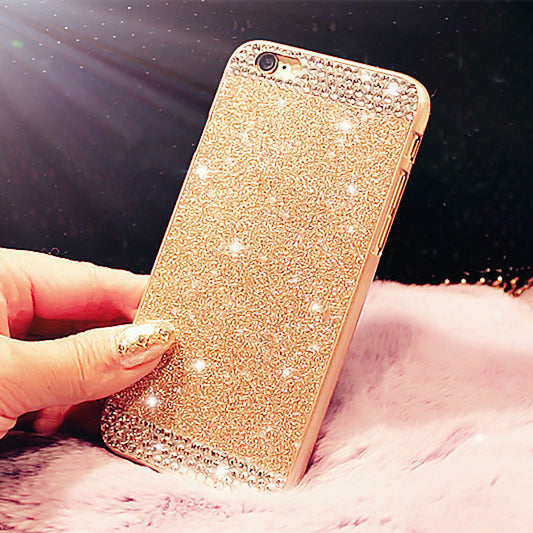 Top Fashion Glitter powder Rhinestone bling phone case for iphone 5 5s luxury diamond clear crystal back cover Sparkle cover - Shopy Max