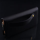 Top Quality Zipper Genuine Leather+ PU Men's Wallets Long Design Business Man wallet, Back hasp clutch Retail Wholesale - Shopy Max