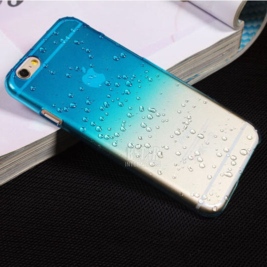 Ultra-thin Creative 3D rain drop water raindrop hard back cover semi-transparent colorful phone case for iphone 6 PT2150