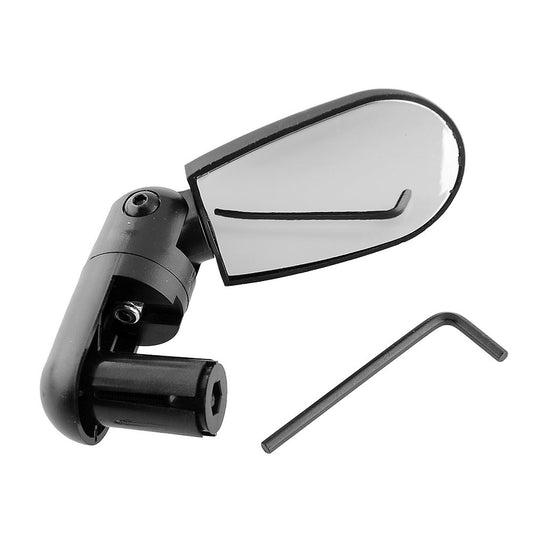 Universal Rotate Cycling Bike Handlebar Rear View Rearview Mirror Glass Black Flexible Adjustable Safe Security Safety