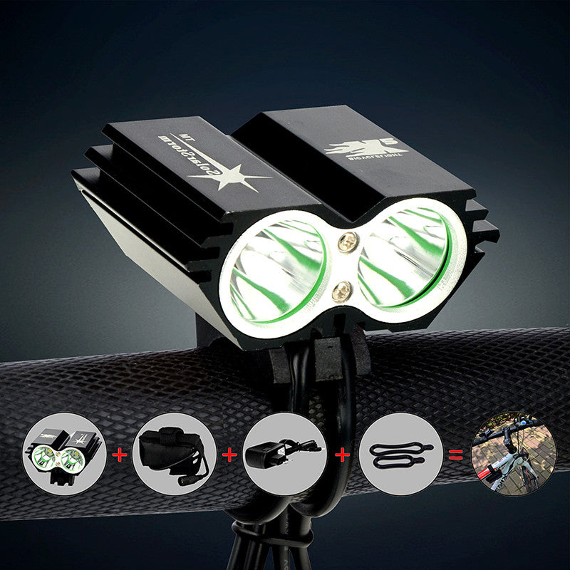 Waterproof 5000 Lumen 2x CREE XML U2 LED Cycling Bicycle Bike Light Lamp HeadLight Headlamp +6400mAh Battery Pack +Charger