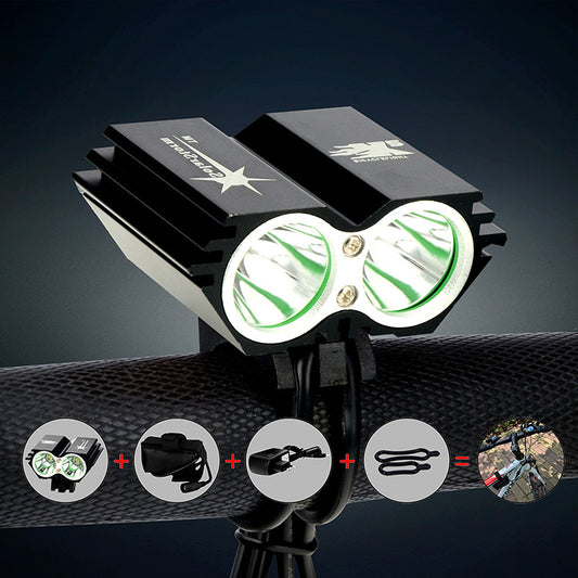 Waterproof 5000 Lumen 2x CREE XML U2 LED Cycling Bicycle Bike Light Lamp HeadLight Headlamp +6400mAh Battery Pack +Charger