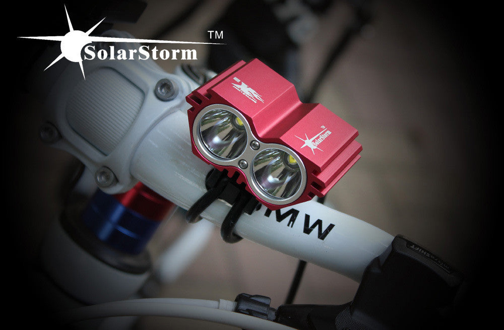 Waterproof 5000 Lumen 2x CREE XML U2 LED Cycling Bicycle Bike Light Lamp HeadLight Headlamp +6400mAh Battery Pack +Charger