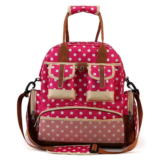 Waterproof Diaper Bag Fashion European And American Style Dot Multifuncional Big Baby Care Bag Large Capacity Baby Changing Bag