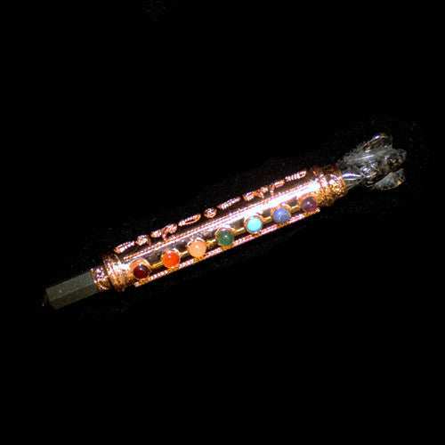 Metal Chakra Wand - Copper & Black Agate - Shopy Max