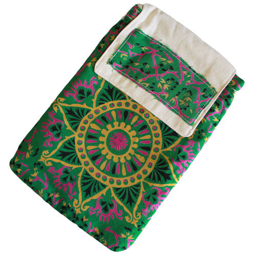 Alpana Silk Pad Shoulder Bag - Green - Shopy Max