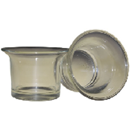 Clear-Votive Candle Holder - Small Fluted