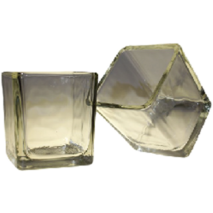 Clear - Votive Candle Holder - Lrg Square Glass