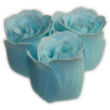 Bath Roses - 3 Roses in Heart Box (Ocean) - Shopy Max