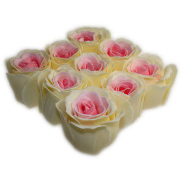 Bath Roses - 9 Roses in Gift Box (Peach) - Shopy Max
