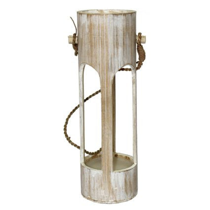 Bamboo Lantern Whitewash - Shopy Max