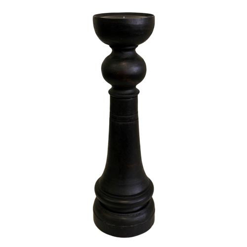 Taller Antique Chunky Dark Candlestick