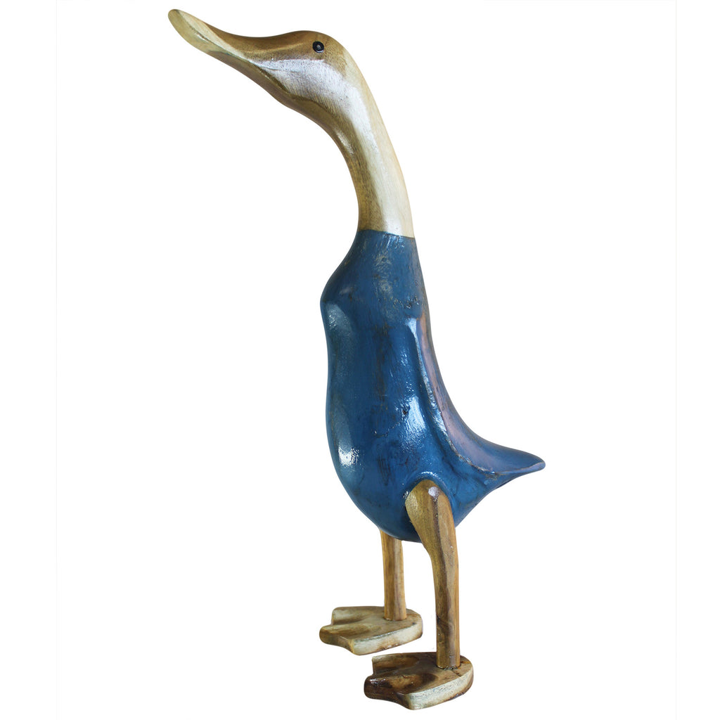 Large Bamboo Root Duck - Blue