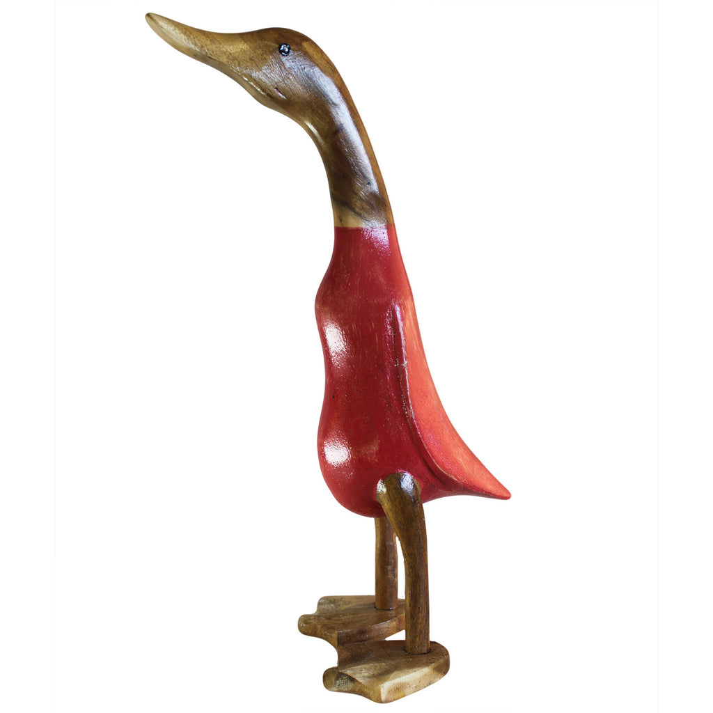 Large Bamboo Root Duck - Red
