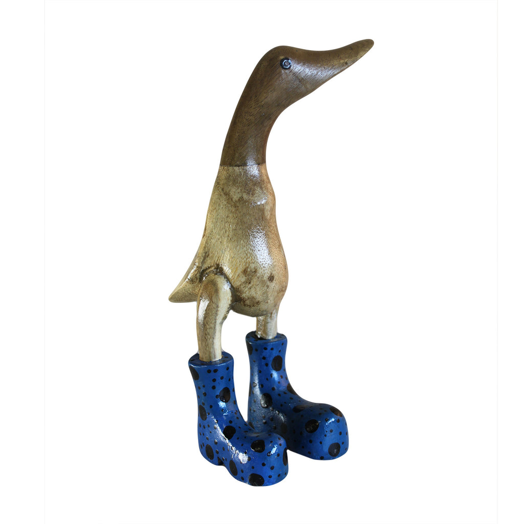 Small Bamboo Root Duck - Blue Boots