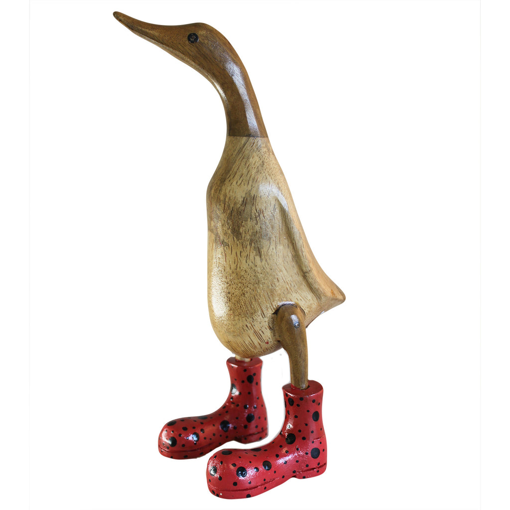 Large Bamboo Root Duck - Red Boots