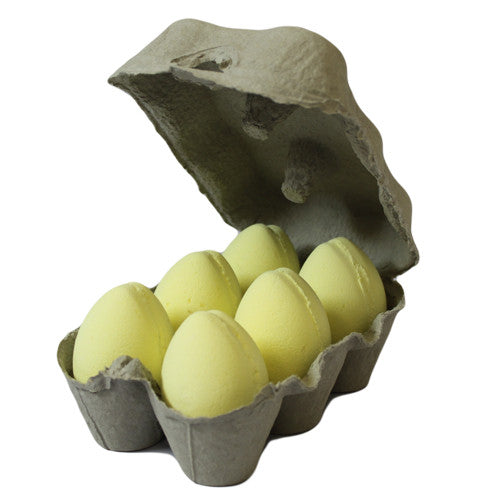 Box of 6 Bath Eggs - Banana - Yellow (6x 50gm)