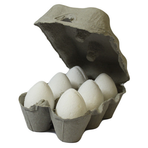 Box of 6 Bath Eggs - Coconut - White (6x 50gm)