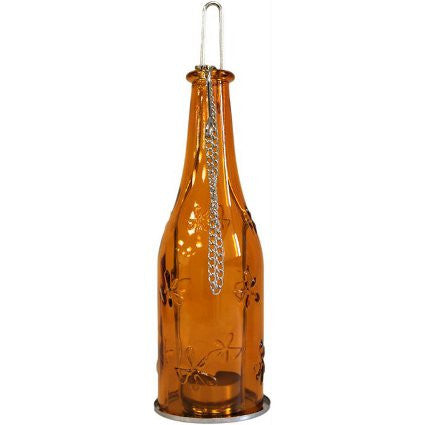 Recycled Bottle Lantern - Amber - Shopy Max