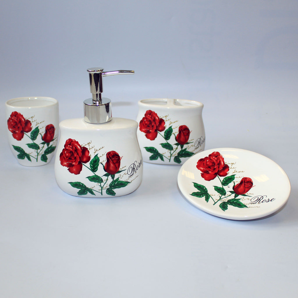Ceramic Bath Set - Roses in Bloom