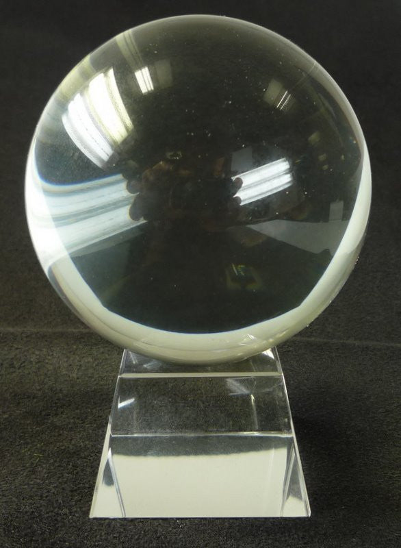 80mm Clear Crystal Ball On Stand - Shopy Max
