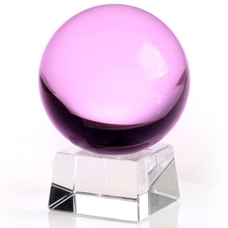 60mm Pink Crystal Ball On Stand - Shopy Max