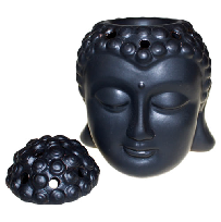 Buddha Head Oil Burner - Black - Shopy Max