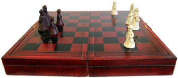1x Chess - Traditional Mandarin with Case - 40 cm