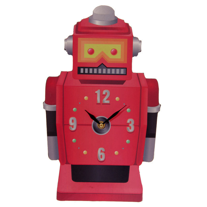 Ted Smith Retro Robot Shaped Picture Clock - Shopy Max