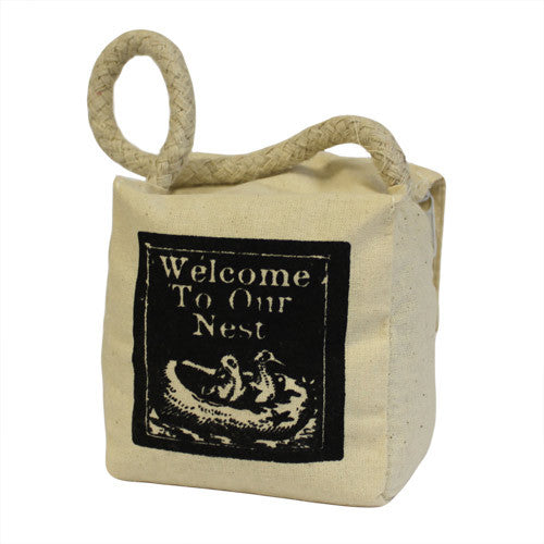 Small Sq Cotton - Welcome to Our Nest