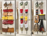 1pc Adjustable Over Door Straps Hanger Hat Bag Coat Clothes Rack Organizer 8 Hooks - Shopy Max