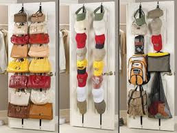 1pc Adjustable Over Door Straps Hanger Hat Bag Coat Clothes Rack Organizer 8 Hooks