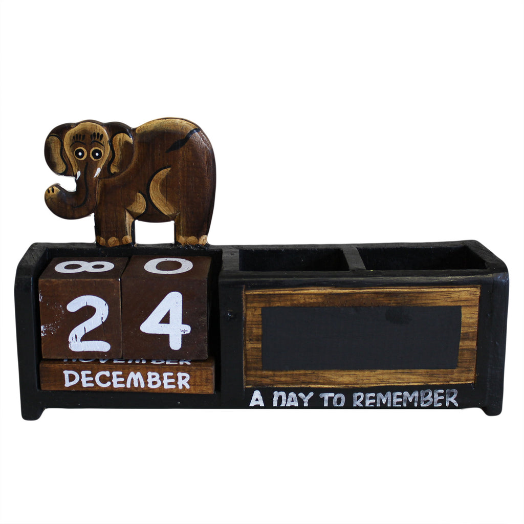 Day to Remember pen holder - Brown Elephant - Shopy Max