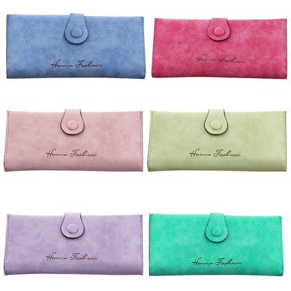 fasion Sweet Ladies Soft PU Long Purse Wallet 6 Card Slots Holder Free Shipping  NIE#