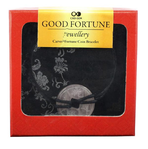 Good Fortune Bracelet - Coin - Rose Quartz