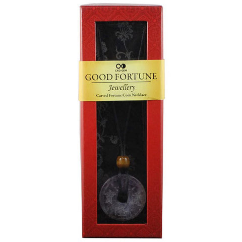 Good Fortune Necklace - Coin - Amethyst