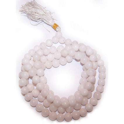 Mala Beads - White Quartz
