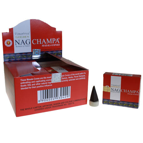 Golden Nag - Champa Cones 15g pack - Shopy Max