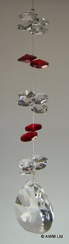 Ruby & Clear Cluster With Teardrop - Shopy Max