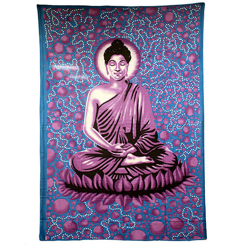 Large Blue Buddha Bedspread / Wall Art
