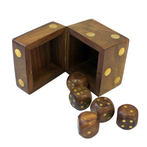 Dice Box with Five Dice