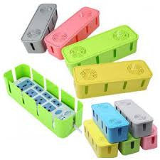Fashion Safety Socket Outlet Board Container Cables Storage Organizer Case Box Colors