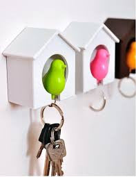 Birds key ring holder house