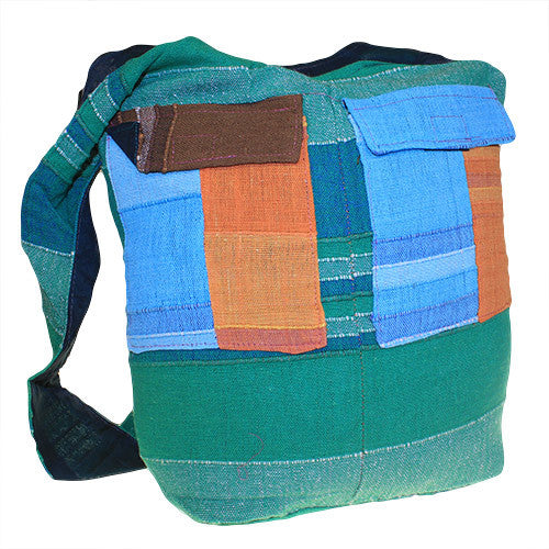 Ethnic Bag - Multi Patch - Green - Shopy Max