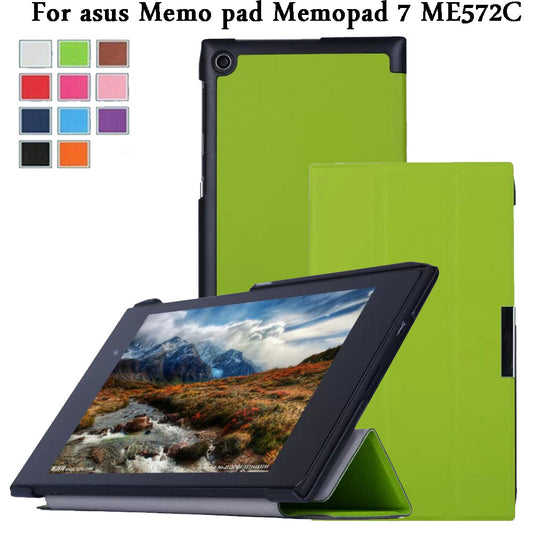 pu leather smart case for asus Memopad 7 ME572C ME572CL tablet cover case with wakeup and sleep function+screeen protector - Shopy Max