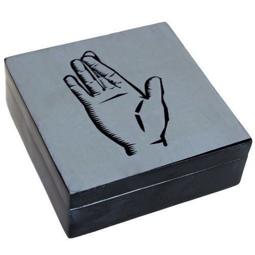Lucky Stone Box - Crossed Finger