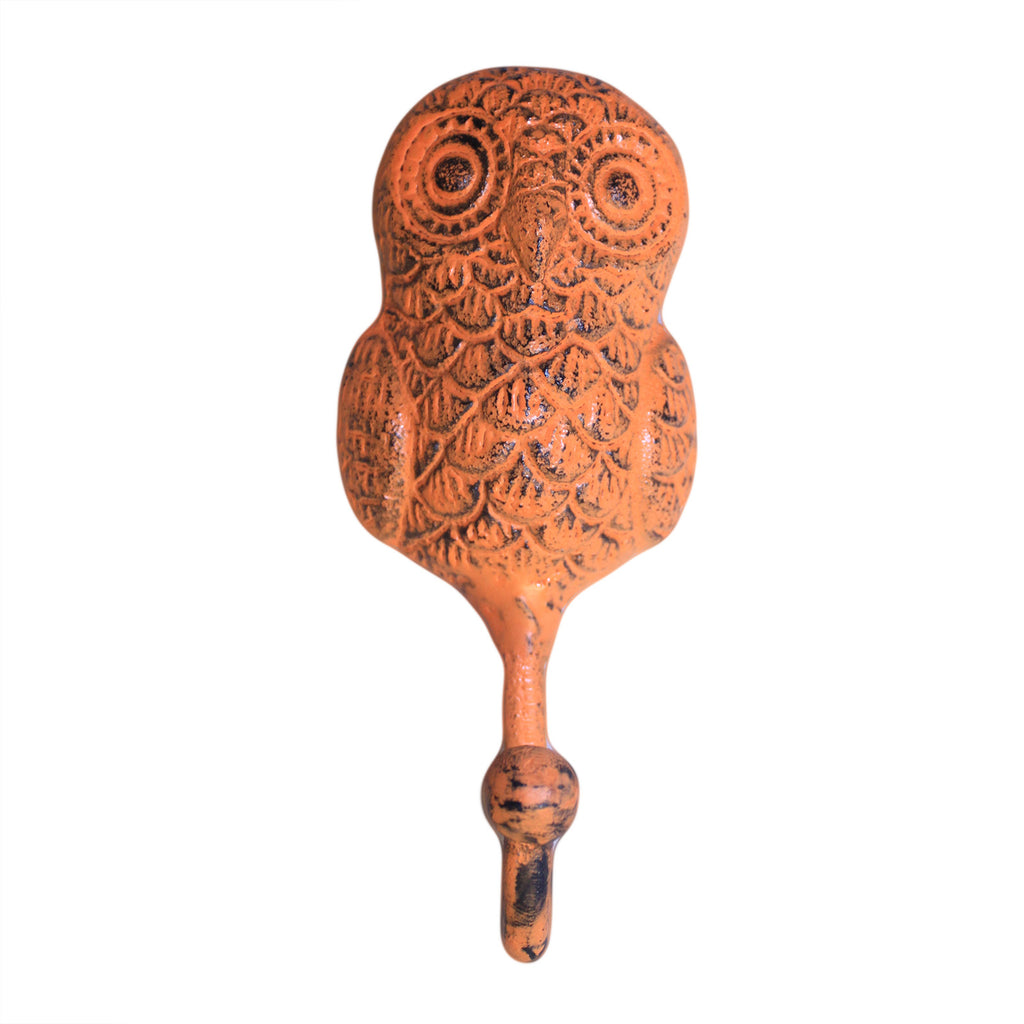Metal Hook - Owl - Orange