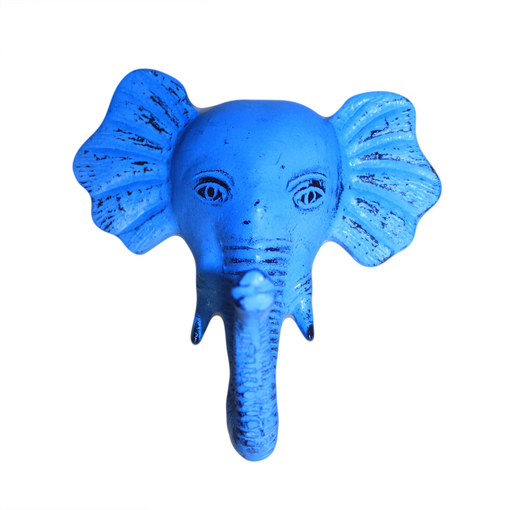 Metal Hook - Elephant - Blue - Shopy Max