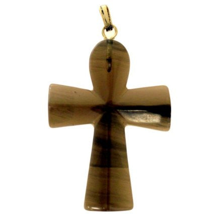 Midnight Lace Obsidian - Ankh Pendant