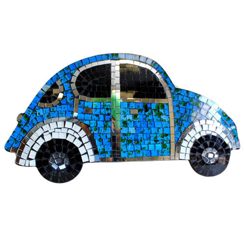 Mosaic Beetle - Blue & White